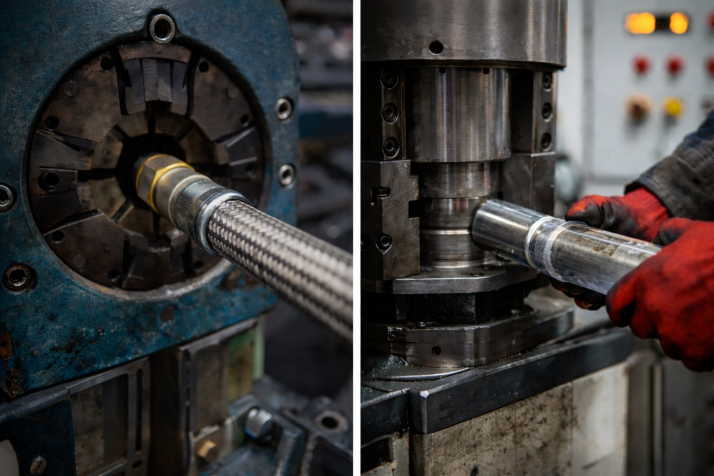 swaging in kinetixfab, swaging services
